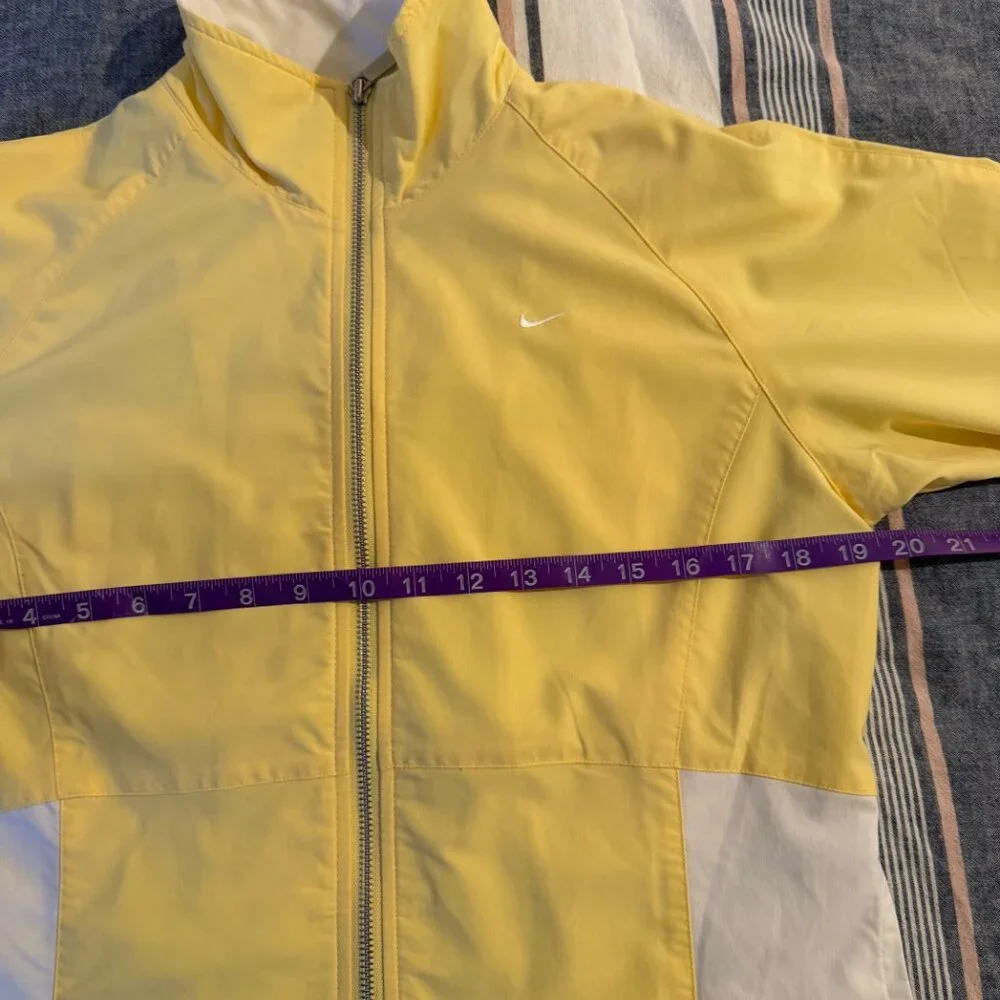 Nike Jacket Pale Yellow/White Women's Size M Like New